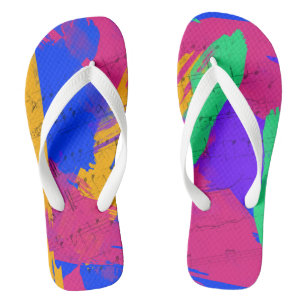 Chanclas Colores y música de pincel de pintura salvaje