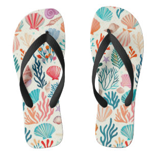 Chanclas Colorida concha de coral tropical de verano