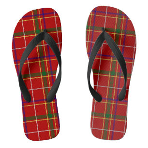 Chanclas Colorida Red Tartan Plaid