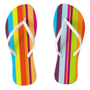 Chanclas Coloridas Flip Flops de rayas