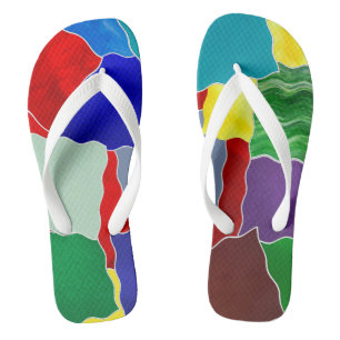 Chanclas Coloridas parches de Aruba