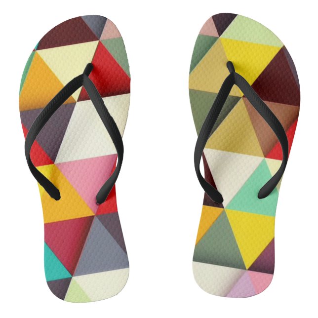 Chanclas Colorido patrón triangular moderno (Plantilla)