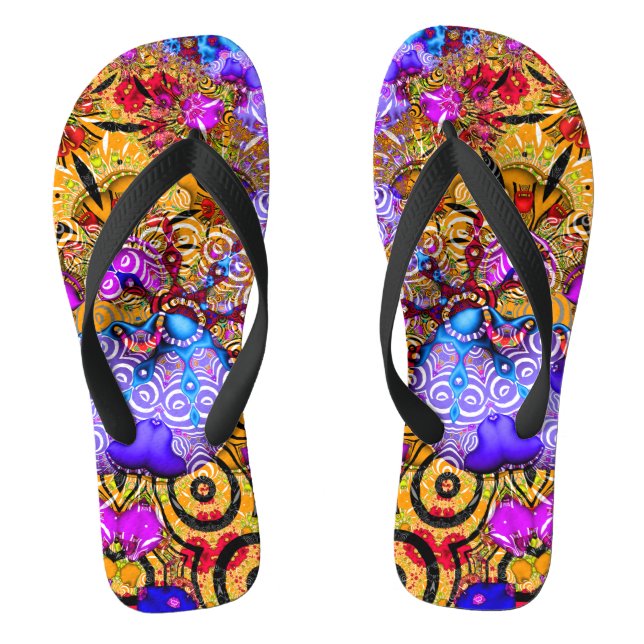 Chanclas Colorido refugio Fractal (Plantilla)