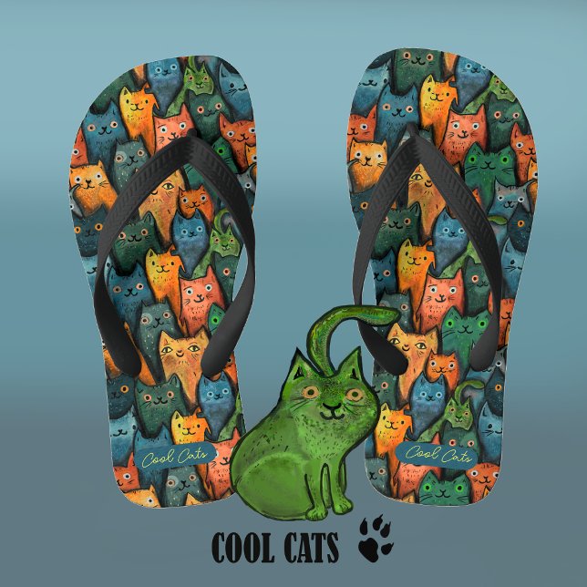 Chanclas Colorosa acuarela de los gatos de Guay (Subido por el creador)