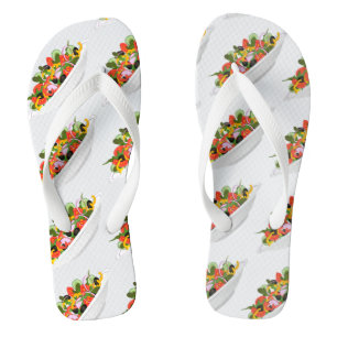 Chanclas Coma más plantas con letras de motivación de ensal