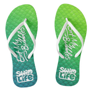 Chanclas "Come My Bubbles" Escalas verdes/Verde azuladas Sw