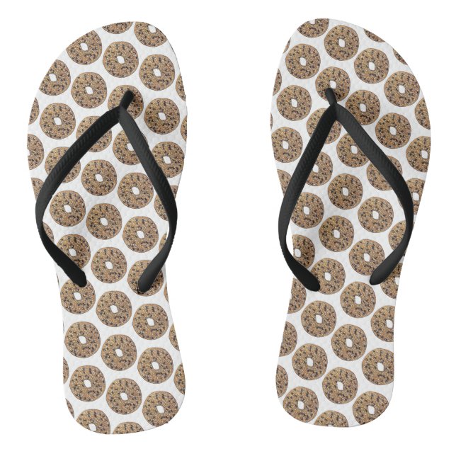 Chanclas Comida de desayuno Todo Poppy Sesame Seed Bagel (Plantilla)