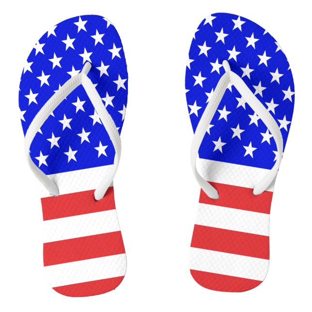 Chanclas con bandera de EE. UU. (Plantilla)