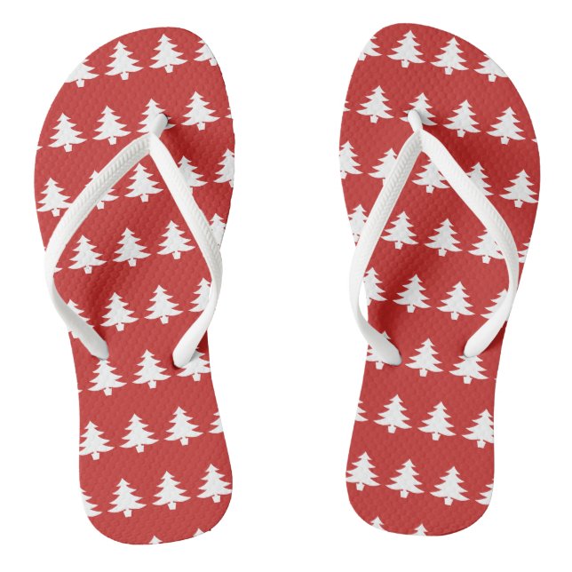 Chanclas con Estampado de Árbol de Navidad (Plantilla)