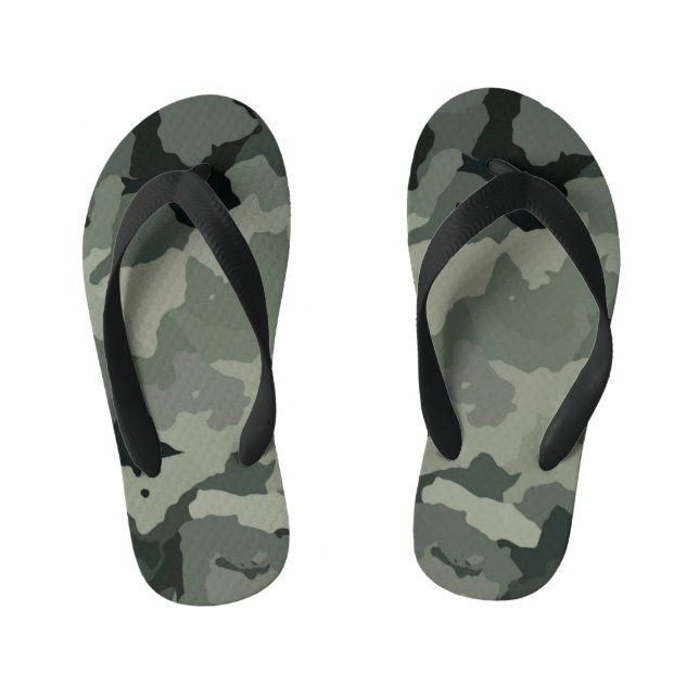 Chanclas con estampado de camuflaje para niños (Plantilla)