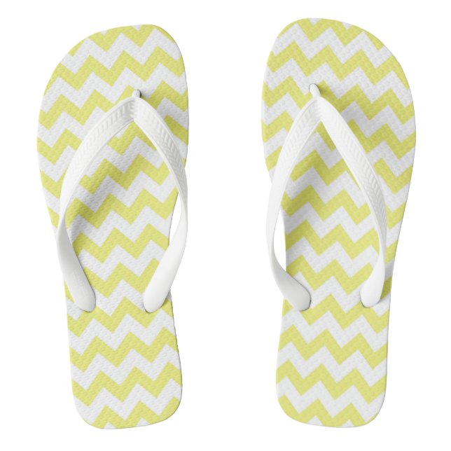 Chanclas con estampado de chevron amarillo (Plantilla)
