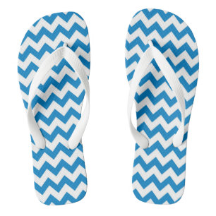 Chanclas con estampado de Chevron Azul