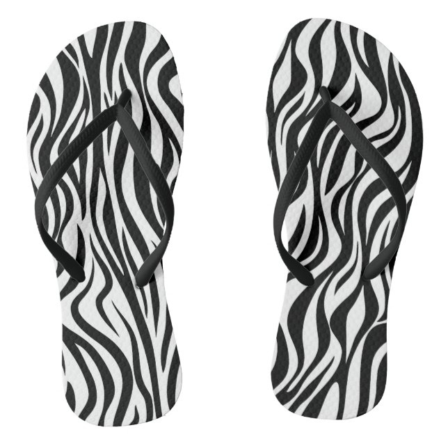 Chanclas con estampado de piel de cebra (Plantilla)