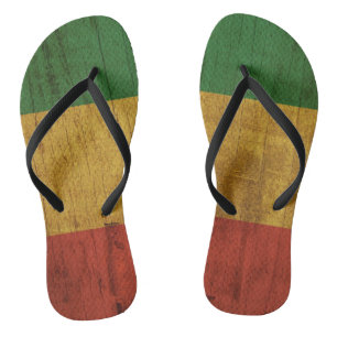 Chanclas con Estampado Rasta