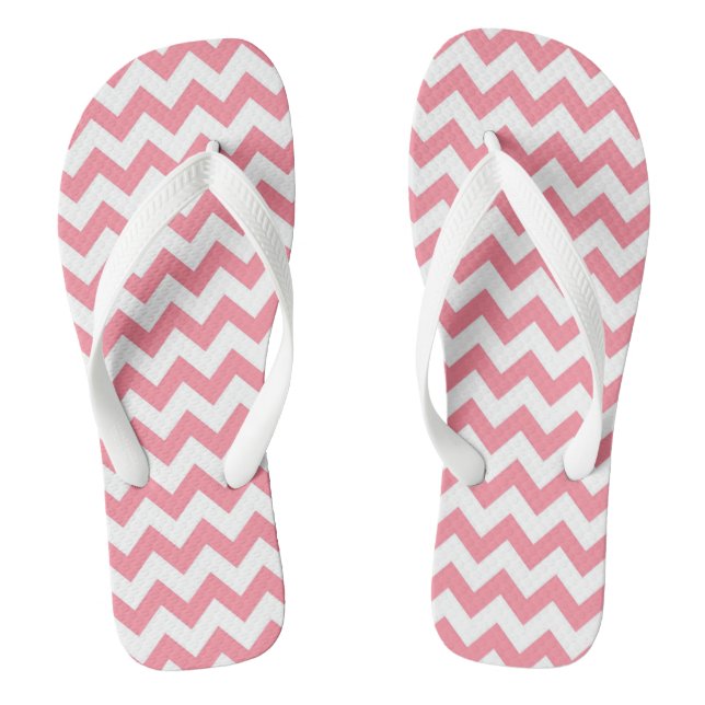 Chanclas con estilo patrón de Chevron rosa (Plantilla)