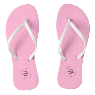 Chanclas con Logo Personalizado Rosa Claro para Ev
