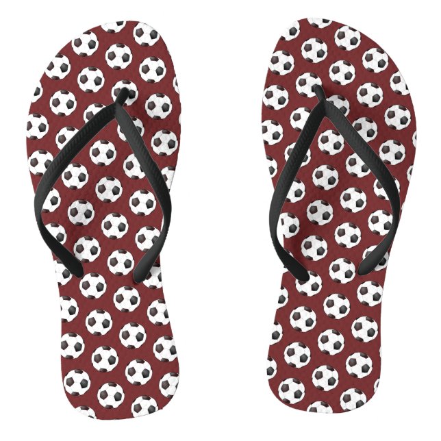 Chanclas con patrón de balón de fútbol (Plantilla)