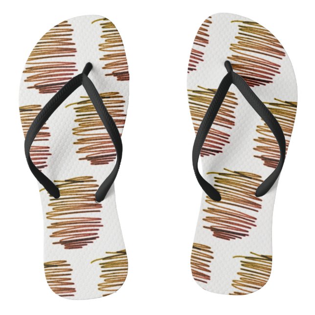 Chanclas con patrón de boceto de arte abstracto (Plantilla)