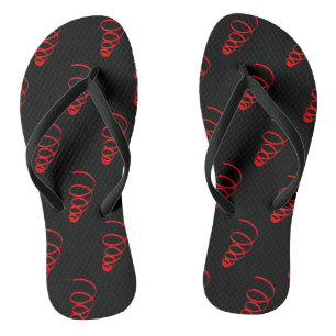 Chanclas con patrón de formas del mundo en espiral
