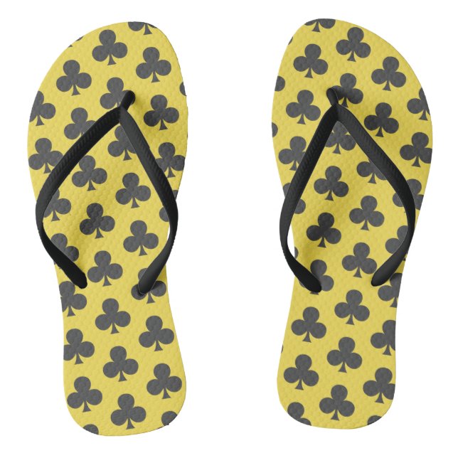 Chanclas con patrón de juego de póquer de tréboles (Plantilla)