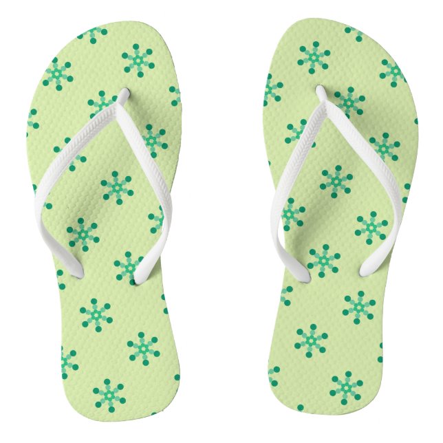 Chanclas con patrón de motivo verde (Plantilla)