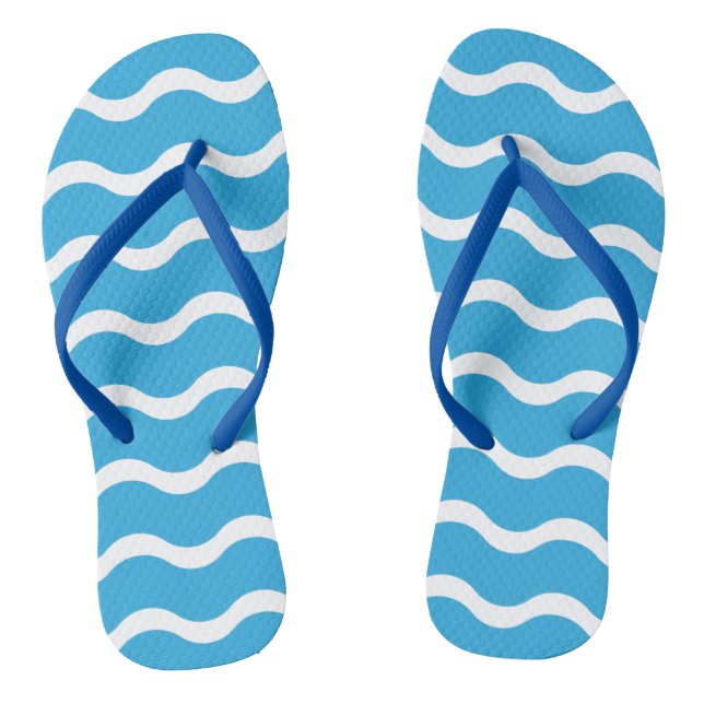 Chanclas con patrón de onda azul (Plantilla)
