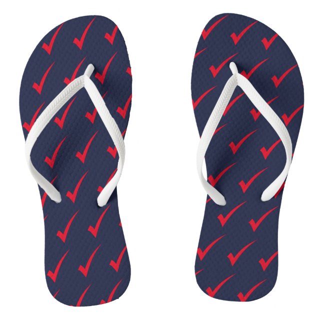 Chanclas con Patrón de Símbolo de Verificación (Plantilla)