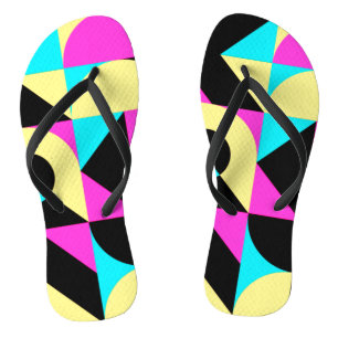 Chanclas con patrón geométrico inspirado en Bauhau