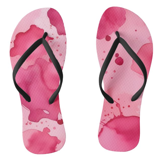 Chanclas con salpicaduras de pintura rosa (Plantilla)