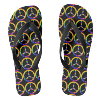 Chanclas con símbolo de paz Tie Dye