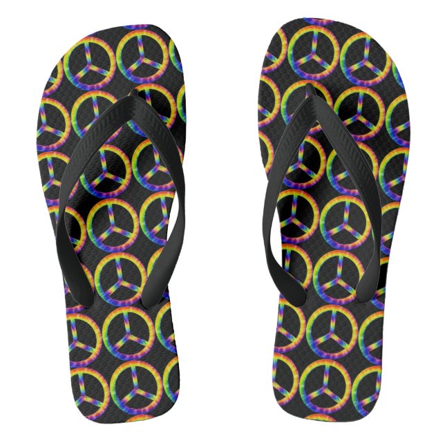 Chanclas con símbolo de paz Tie Dye (Plantilla)