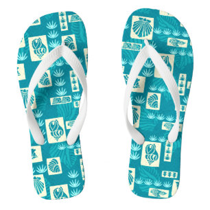 Chanclas Conchas submarinas hawaianas de Kua Bay - Verde az