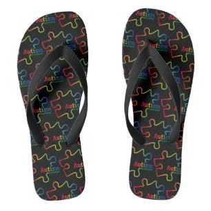 Chanclas Conciencia sobre el autismo degradado del arco iri