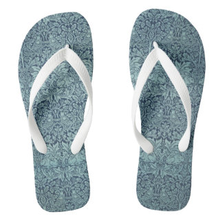Chanclas Conejo Brer por patrón de tela de texto azul de Wi