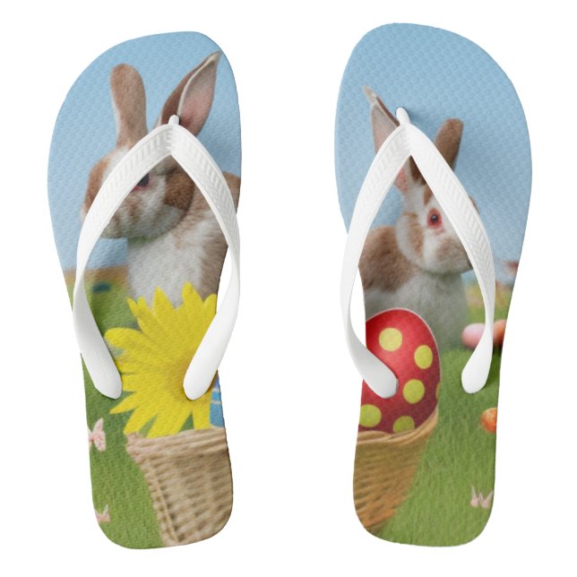 Chanclas Conejo de Pascua para un ánimo positivo (Plantilla)