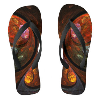 Chanclas Conexión Fluida Arte Abstracto Cósmico Moderno