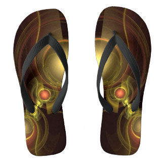 Chanclas Conexión Íntima Energía Dorada Arte Abstracto