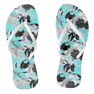 Chanclas Contour Hawaii Lily tropical y Protea Floral