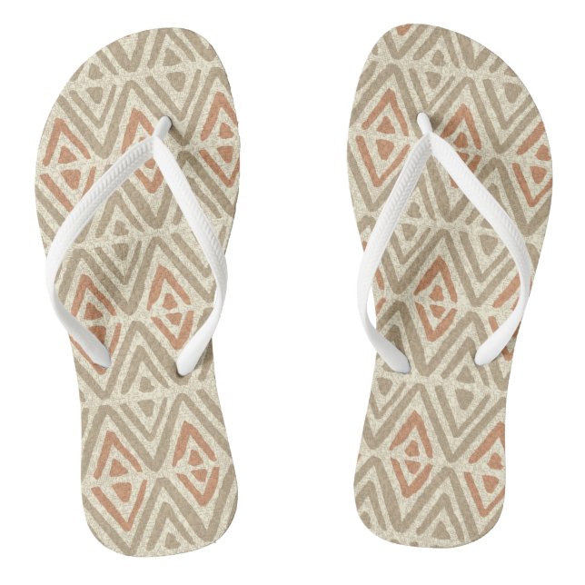 Chanclas Coordenadas tropicales de spa- Zig Zag tribal (Plantilla)