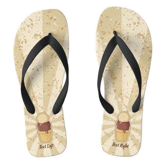 Chanclas Copa de Crema de Hielo de Dos Balls (Plantilla)