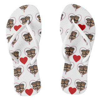 Chanclas Copas de San Valentín yorkie