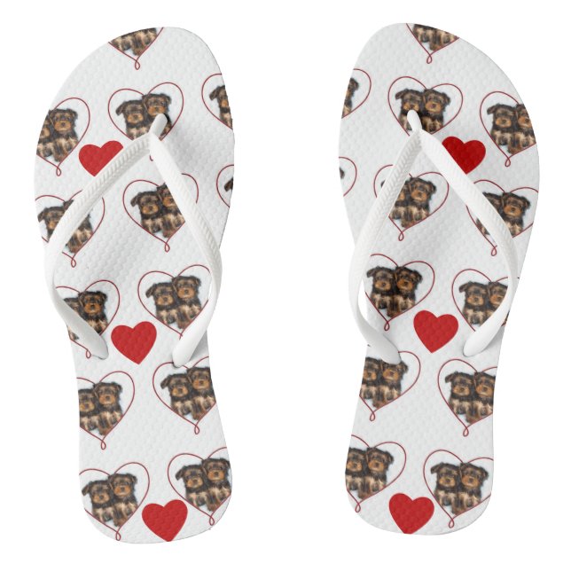 Chanclas Copas de San Valentín yorkie (Plantilla)