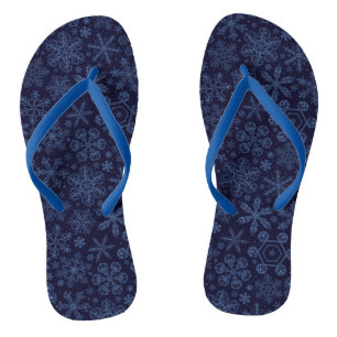 Chanclas Copos de nieve azules