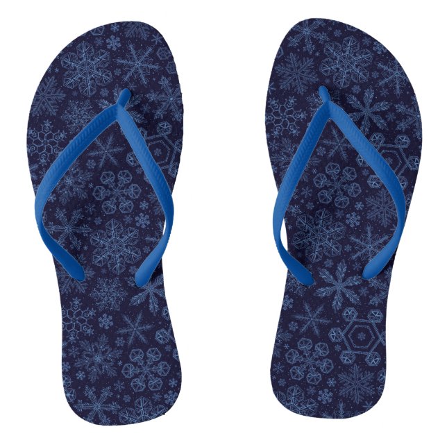 Chanclas Copos de nieve azules (Plantilla)