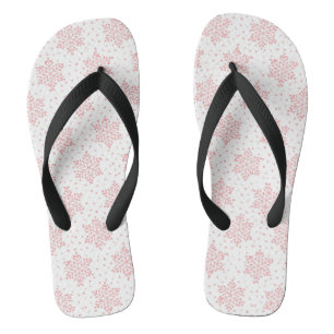 Chanclas Copos de nieve rosados