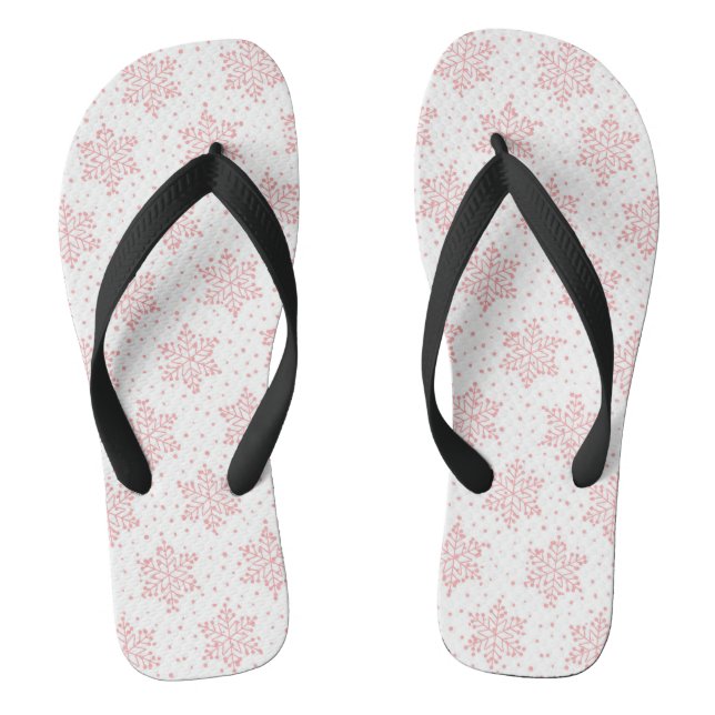 Chanclas Copos de nieve rosados (Plantilla)