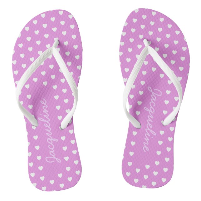 Chanclas Corazón blanco mínimo (Plantilla)
