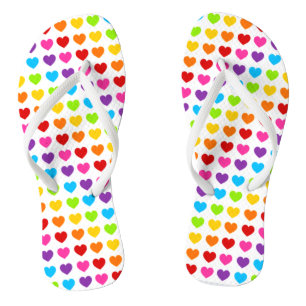 Chanclas Corazón de Arcoíris Colorido