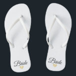 Chanclas Corazón Fab Bride Gold<br><div class="desc">¡Flip Flops for the Bride! personalizable fácil,  cambiar los colores de la correa,  colores únicos,  agregar texto u otras imágenes!</div>