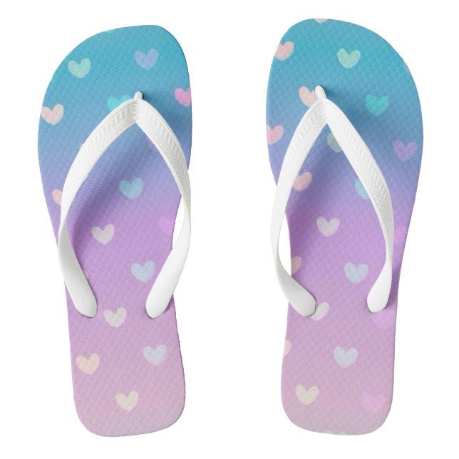 Chanclas Corazones de Arcoíris (Plantilla)